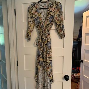 High low floral print dress